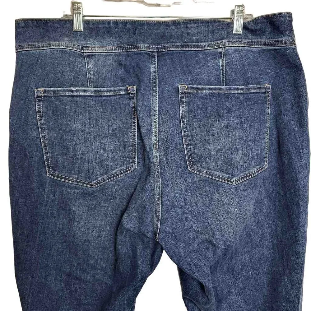New Lane Bryant High Rise Rhinestone Hem Detail Jegging Jean Size 22